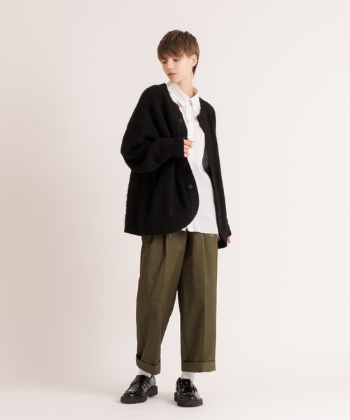 ONCILY（オンシェリー）の「OVER SIZED SHAGGY KNIT CARDIGAN / オーバーサイズシャギーニットカーディガン（カーディガン/ボレロ・メンズ・マスタード/ブラウン/ブラック・MEDIUM/LARGE）」の12枚目の写真