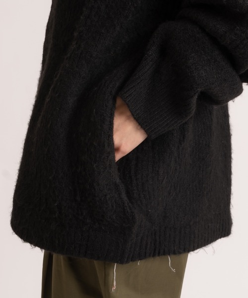 ONCILY（オンシェリー）の「OVER SIZED SHAGGY KNIT CARDIGAN / オーバーサイズシャギーニットカーディガン（カーディガン/ボレロ・メンズ・マスタード/ブラウン/ブラック・MEDIUM/LARGE）」の17枚目の写真