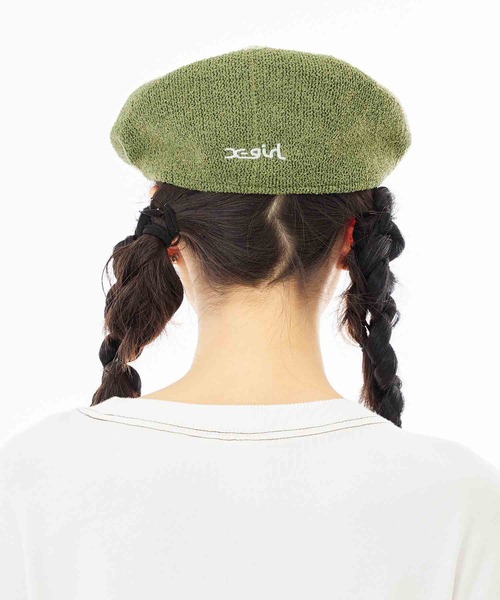 X-girl（エックスガール）の「MILLS LOGO HUNTING CAP（ハンチング/ベレー帽・レディース・ブラック/オリーブ/オレンジ・ONE SIZE）」の8枚目の写真