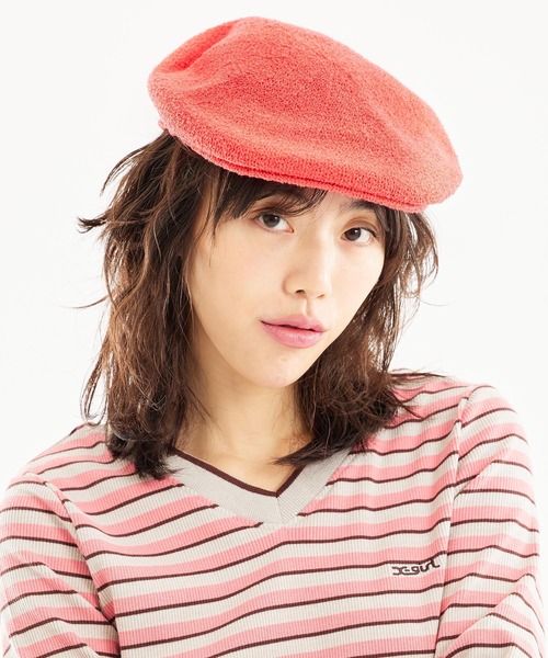 X-girl（エックスガール）の「MILLS LOGO HUNTING CAP（ハンチング/ベレー帽・レディース・ブラック/オリーブ/オレンジ・ONE SIZE）」の9枚目の写真