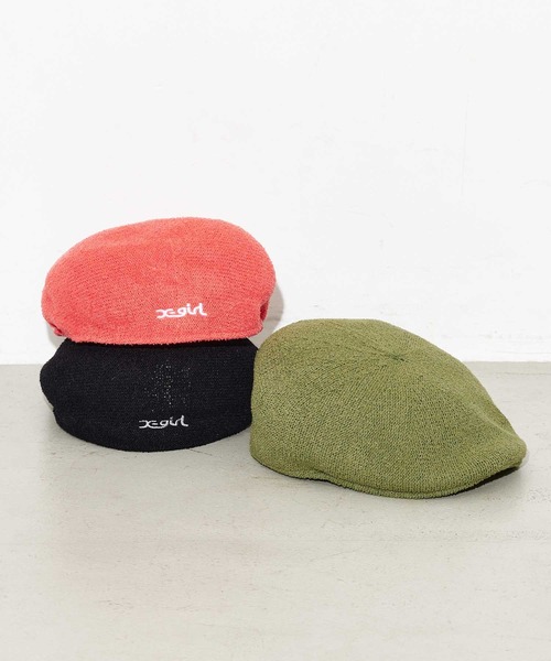 X-girl（エックスガール）の「MILLS LOGO HUNTING CAP（ハンチング/ベレー帽・レディース・ブラック/オリーブ/オレンジ・ONE SIZE）」の20枚目の写真