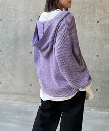 PAGEBOY | ラウンドヘムニットパーカー(ニット/セーター)