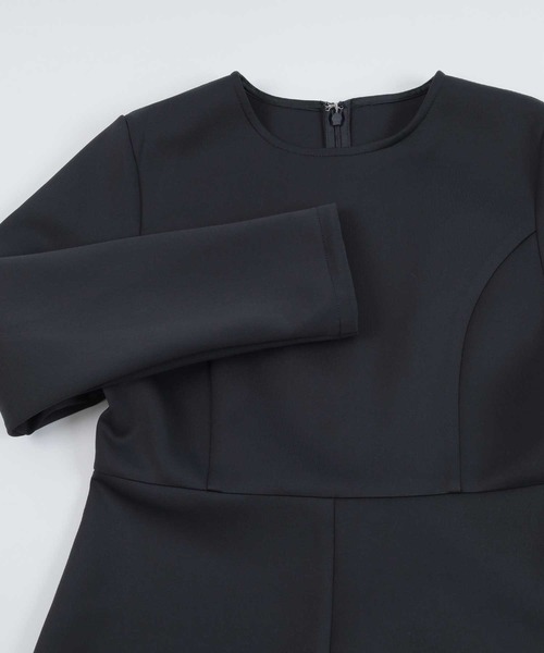 UR'S（ユアーズ）の「ボンディングフレアワンピース（ワンピース・レディース・ネイビー/ホワイト/ブラック・M/S/L）」の12枚目の写真