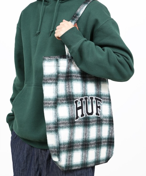 【レア】HUF チェック柄 トートバッグ HUF（ハフ）の「OMBRE PLAID TOTE BAG / HUF トートバッグ