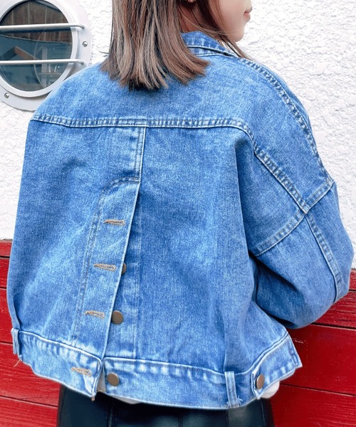 EPICKS（エピックス）の「ライトブルーショートデニムジャケット（デニムジャケット・レディース・ブルー・M/L）」の8枚目の写真