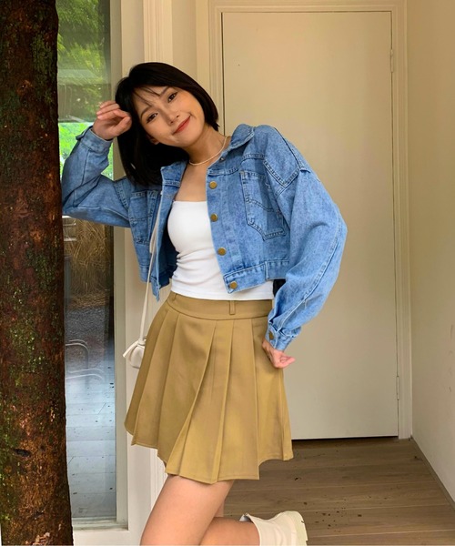 EPICKS（エピックス）の「ライトブルーショートデニムジャケット（デニムジャケット・レディース・ブルー・M/L）」の18枚目の写真