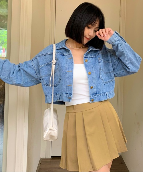 EPICKS（エピックス）の「ライトブルーショートデニムジャケット（デニムジャケット・レディース・ブルー・M/L）」の20枚目の写真