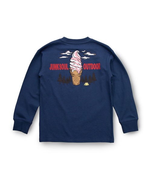 JUNKSOUL(ジャンクソウル)の「JUNK SOUL/100%コットン ICE CREAMマウンテン ロングTシャツ (M4)(Tシャツ/カットソー・キッズ・ネイビー/ホワイト・100cm/110cm/120cm/130cm/140cm/150cm/160cm)」の10枚目の写真