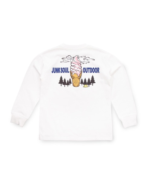 JUNKSOUL(ジャンクソウル)の「JUNK SOUL/100%コットン ICE CREAMマウンテン ロングTシャツ (M4)(Tシャツ/カットソー・キッズ・ネイビー/ホワイト・100cm/110cm/120cm/130cm/140cm/150cm/160cm)」の5枚目の写真