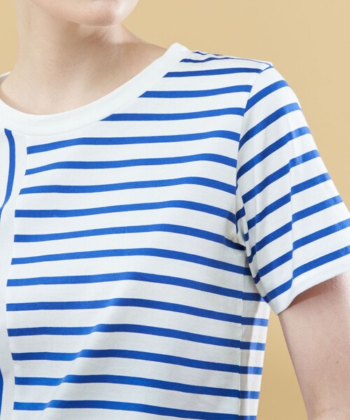 GALERIE VIE(ギャルリー ヴィー)の「ファインコットン ハーフスリーブプルオーバー(Tシャツ/カットソー・レディース・グレー/ホワイト/ブルー系その他・FREE)」の11枚目の写真