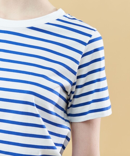 GALERIE VIE(ギャルリー ヴィー)の「ファインコットン ハーフスリーブプルオーバー(Tシャツ/カットソー・レディース・グレー/ホワイト/ブルー系その他・FREE)」の9枚目の写真