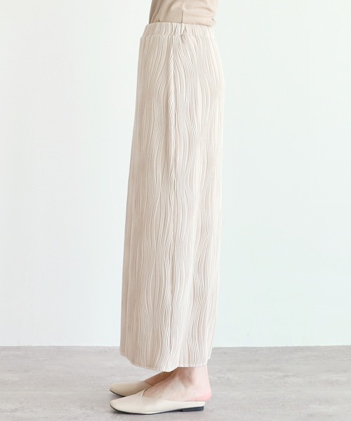 reca（レカ）の「ウェーブ柄プリーツスカート（スカート・レディース・ブラック/グレイッシュベージュ・M）」の18枚目の写真