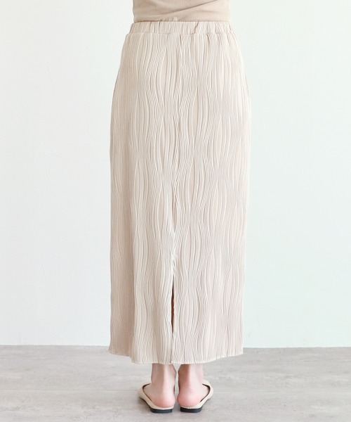 reca（レカ）の「ウェーブ柄プリーツスカート（スカート・レディース・ブラック/グレイッシュベージュ・M）」の19枚目の写真