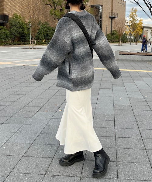 CPCM（シーピーシーエム）の「ブークレグラデーションニットカーディガン（カーディガン/ボレロ・メンズ・オレンジ/ブラウン/ブラック・FREE）」の12枚目の写真