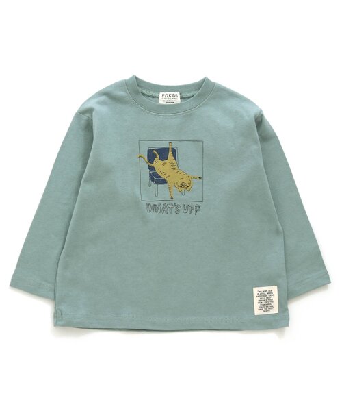 F.O.KIDS（エフオーキッズ）の「【防汚加工】FOR PARK TEE　OEKAKI（Tシャツ/カットソー・キッズ・アイボリー/サックスブルー/オレンジ・95/140/90/130/80/100/110/120）」の3枚目の写真