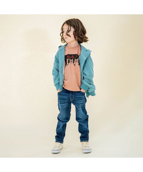 F.O.KIDS（エフオーキッズ）の「【防汚加工】FOR PARK TEE　OEKAKI（Tシャツ/カットソー・キッズ・アイボリー/サックスブルー/オレンジ・95/140/90/130/80/100/110/120）」の7枚目の写真