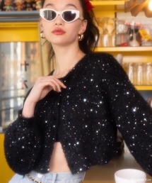 Heather | Esther Kim×Heather キラキラカーディガン　184606(カーディガン/ボレロ)