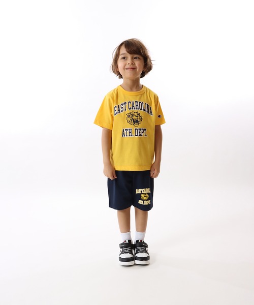 Champion(チャンピオン)の「【Champion/チャンピオン】キッズ セットアップ(Tシャツ/カットソー・キッズ・ブラック/イエロー/ホワイト・110/120/140/130/100)」の3枚目の写真