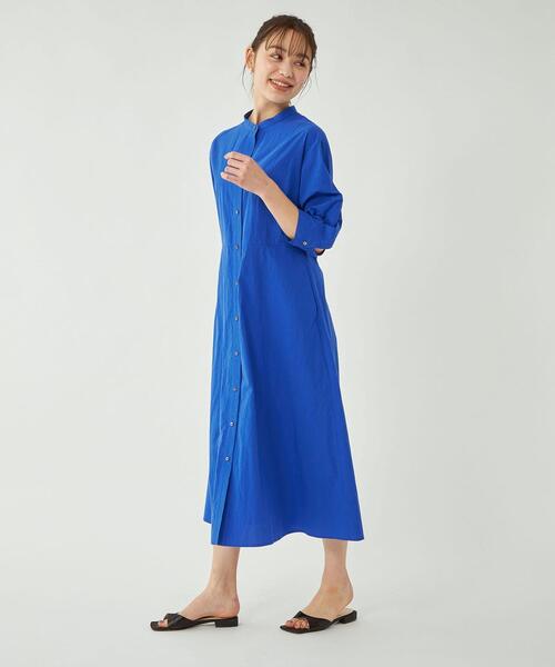 新品　オールドイングランド　フレア　シャツ　コート　ワンピース　光沢 green label relaxing（グリーンレーベルリラクシング）の「コットン