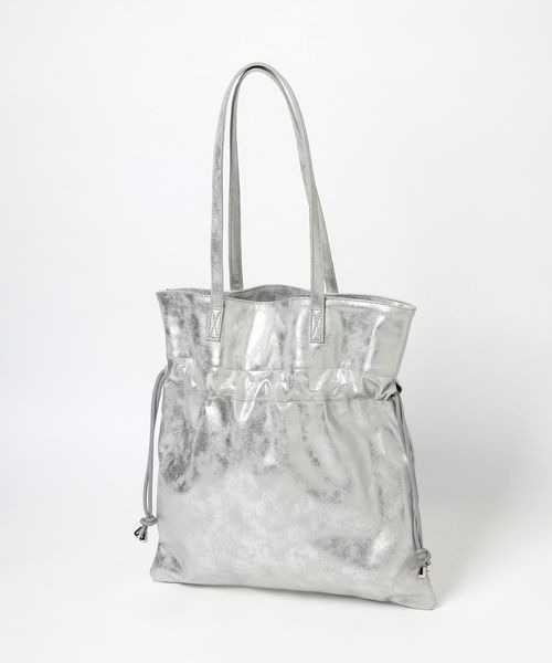 mysty woman（ミスティウーマン）の「シャイニートートBAG 187208（トートバッグ・レディース・シルバー/ブラック・FREE）」の21枚目の写真