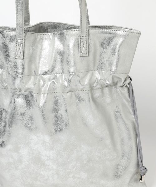 mysty woman（ミスティウーマン）の「シャイニートートBAG 187208（トートバッグ・レディース・シルバー/ブラック・FREE）」の18枚目の写真