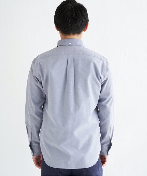 ikka（イッカ）の「【シワ軽減／吸水速乾】イージーケアオックスボタンダウンシャツ（シャツ/ブラウス・メンズ・ホワイト/ネイビー/スカイブルー/ピンク/グリーン・S/M/XL/L）」の8枚目の写真