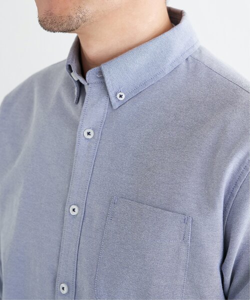 ikka（イッカ）の「【シワ軽減／吸水速乾】イージーケアオックスボタンダウンシャツ（シャツ/ブラウス・メンズ・ホワイト/ネイビー/スカイブルー/ピンク/グリーン・S/M/XL/L）」の13枚目の写真