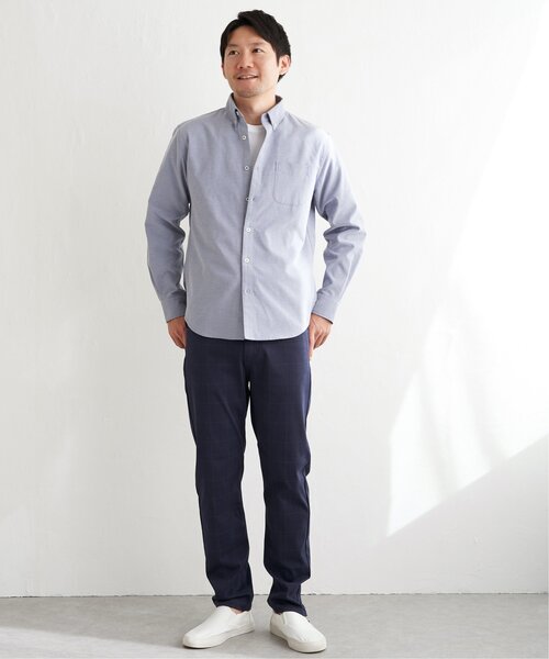 ikka（イッカ）の「【シワ軽減／吸水速乾】イージーケアオックスボタンダウンシャツ（シャツ/ブラウス・メンズ・ホワイト/ネイビー/スカイブルー/ピンク/グリーン・S/M/XL/L）」の18枚目の写真