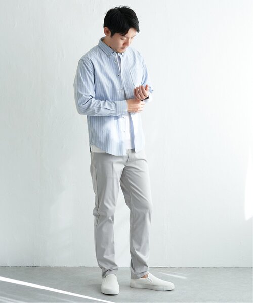 ikka（イッカ）の「【シワ軽減／吸水速乾】イージーケアオックスボタンダウンシャツ（シャツ/ブラウス・メンズ・ホワイト/ネイビー/スカイブルー/ピンク/グリーン・S/M/XL/L）」の21枚目の写真