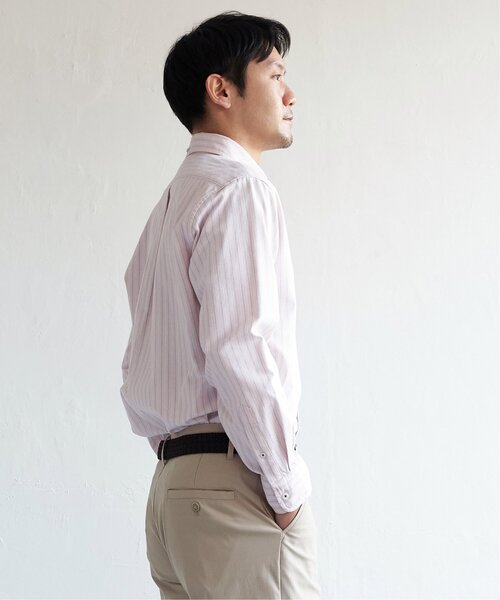 ikka（イッカ）の「【シワ軽減／吸水速乾】イージーケアオックスボタンダウンシャツ（シャツ/ブラウス・メンズ・ホワイト/ネイビー/スカイブルー/ピンク/グリーン・S/M/XL/L）」の22枚目の写真