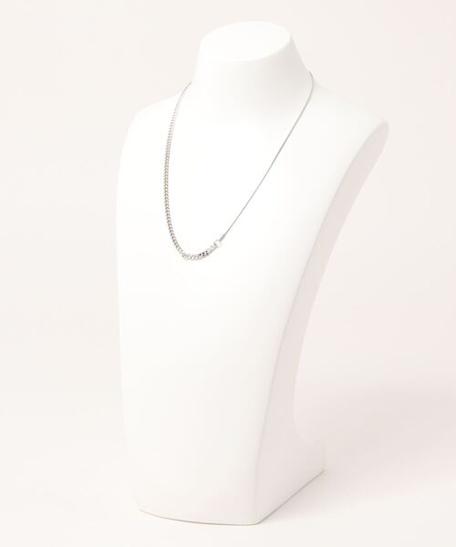 AZUL by moussy(アズールバイマウジー)の「MIXED CHAIN NECKLACE/ミックスチェーンネックレス(ネックレス・レディース・ゴールド系その他/シルバー・FREE)」の3枚目の写真