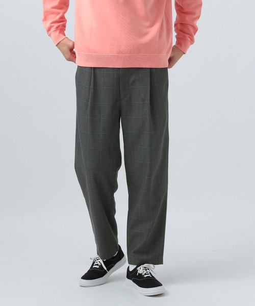 BAYFLOW(ベイフロー)の「T/Rチェッククロップドパンツ(その他パンツ・メンズ・グレー/ベージュ・MEDIUM/LARGE)」の1枚目の写真