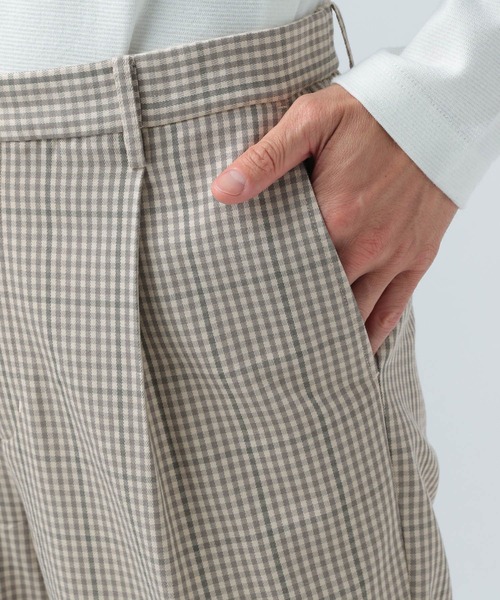 BAYFLOW(ベイフロー)の「T/Rチェッククロップドパンツ(その他パンツ・メンズ・グレー/ベージュ・MEDIUM/LARGE)」の18枚目の写真