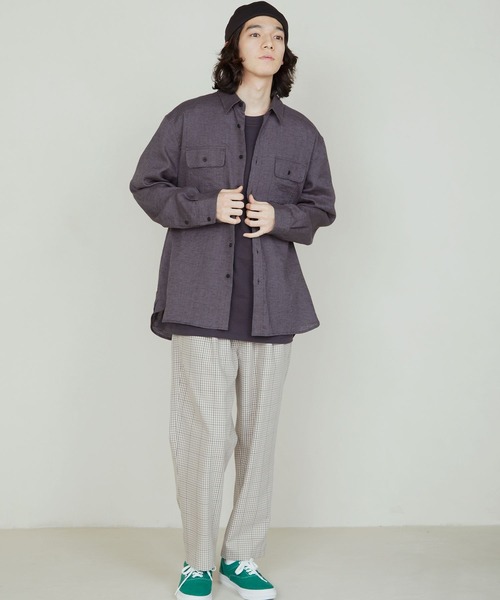 BAYFLOW(ベイフロー)の「T/Rチェッククロップドパンツ(その他パンツ・メンズ・グレー/ベージュ・MEDIUM/LARGE)」の7枚目の写真
