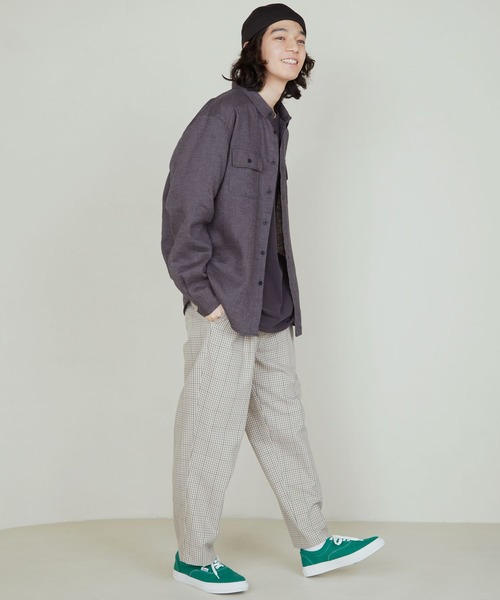 BAYFLOW(ベイフロー)の「T/Rチェッククロップドパンツ(その他パンツ・メンズ・グレー/ベージュ・MEDIUM/LARGE)」の9枚目の写真