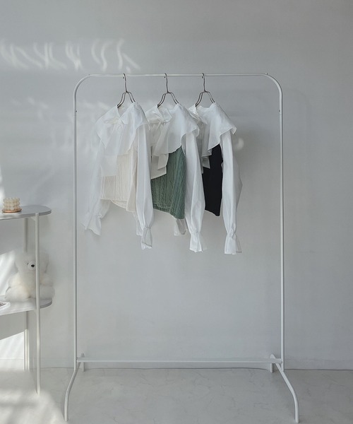 AS KNOW AS plus（アズノゥアズプラス）の「○ケープ衿 ケーブル切替え ボウタイブラウス（シャツ/ブラウス・レディース・ブラック/グリーン/アイボリー・FREE）」の12枚目の写真