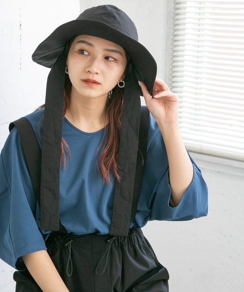 KBF(ケイビーエフ)の「リボン付きHAT(ハット・レディース・ブラック/カーキ・ONE)」の2枚目の写真