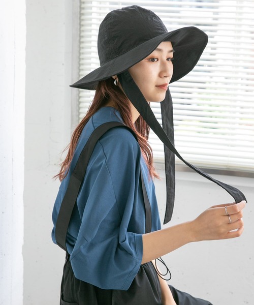 KBF(ケイビーエフ)の「リボン付きHAT(ハット・レディース・ブラック/カーキ・ONE)」の8枚目の写真