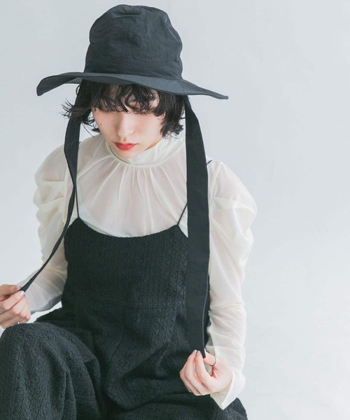 KBF(ケイビーエフ)の「リボン付きHAT(ハット・レディース・ブラック/カーキ・ONE)」の13枚目の写真