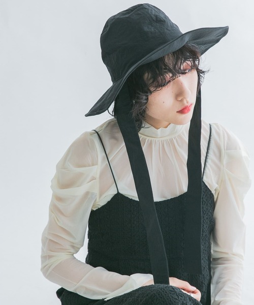 KBF(ケイビーエフ)の「リボン付きHAT(ハット・レディース・ブラック/カーキ・ONE)」の10枚目の写真