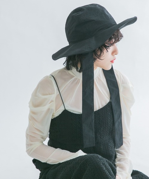 KBF(ケイビーエフ)の「リボン付きHAT(ハット・レディース・ブラック/カーキ・ONE)」の15枚目の写真