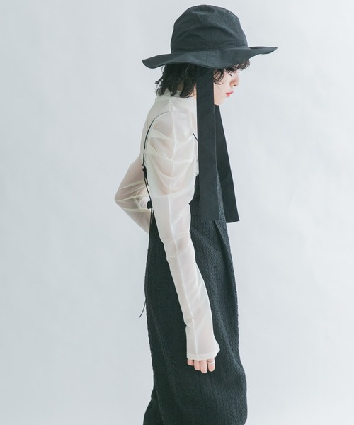 KBF(ケイビーエフ)の「リボン付きHAT(ハット・レディース・ブラック/カーキ・ONE)」の11枚目の写真