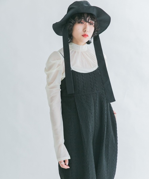 KBF(ケイビーエフ)の「リボン付きHAT(ハット・レディース・ブラック/カーキ・ONE)」の9枚目の写真