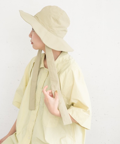 KBF(ケイビーエフ)の「リボン付きHAT(ハット・レディース・ブラック/カーキ・ONE)」の7枚目の写真