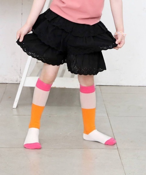 Rora(ローラ)の「メイ ニーハイソックス 2colors(ソックス/靴下・キッズ・オレンジ/グリーン・18-20cm/20-22cm/16-18cm)」の7枚目の写真