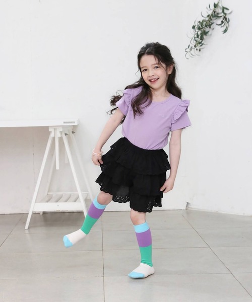 Rora(ローラ)の「メイ ニーハイソックス 2colors(ソックス/靴下・キッズ・オレンジ/グリーン・18-20cm/20-22cm/16-18cm)」の12枚目の写真