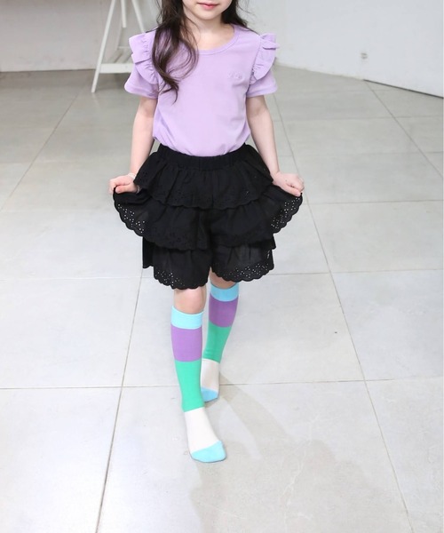 Rora(ローラ)の「メイ ニーハイソックス 2colors(ソックス/靴下・キッズ・オレンジ/グリーン・18-20cm/20-22cm/16-18cm)」の17枚目の写真