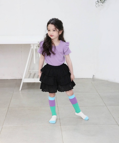 Rora(ローラ)の「メイ ニーハイソックス 2colors(ソックス/靴下・キッズ・オレンジ/グリーン・18-20cm/20-22cm/16-18cm)」の11枚目の写真