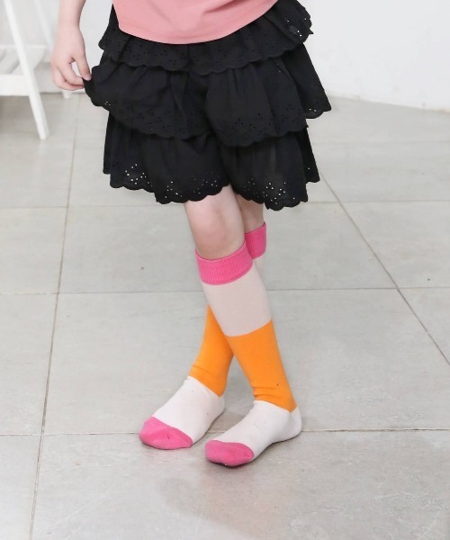 Rora(ローラ)の「メイ ニーハイソックス 2colors(ソックス/靴下・キッズ・オレンジ/グリーン・18-20cm/20-22cm/16-18cm)」の8枚目の写真