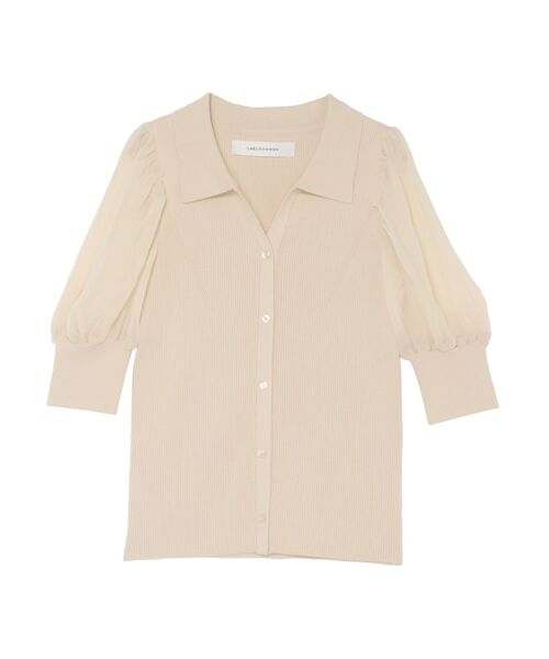 LAGUNAMOON（ラグナムーン）の「シャツカラードッキングニットプルオーバー（ニット/セーター・レディース・アイボリー/ブラック/モカ・FREE）」の14枚目の写真